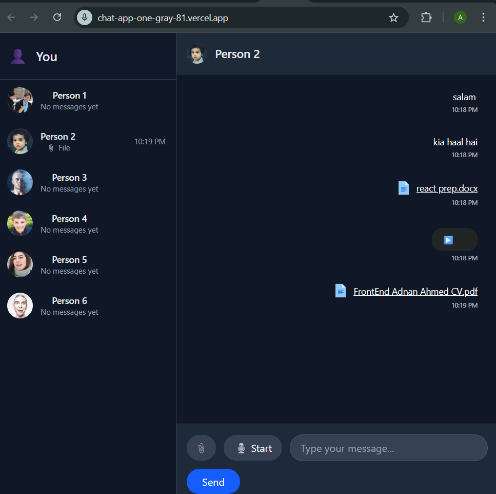 Chat App using React-vite tailwindcss Express and MongoDB